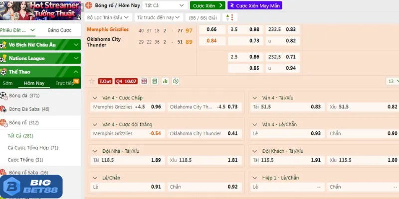 Những môn thể thao đỉnh cao tại SABA Sports