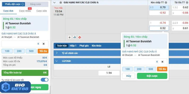 Sơ lược thông tin về kèo châu Á Bigbet88